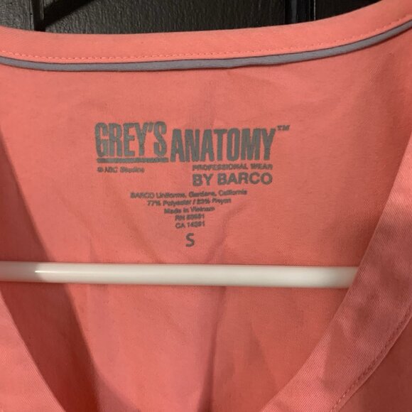 Grey's Anatomy By Barco Women's Medical Scrub Top Rose poly rayon Size Medium - Picture 3 of 10
